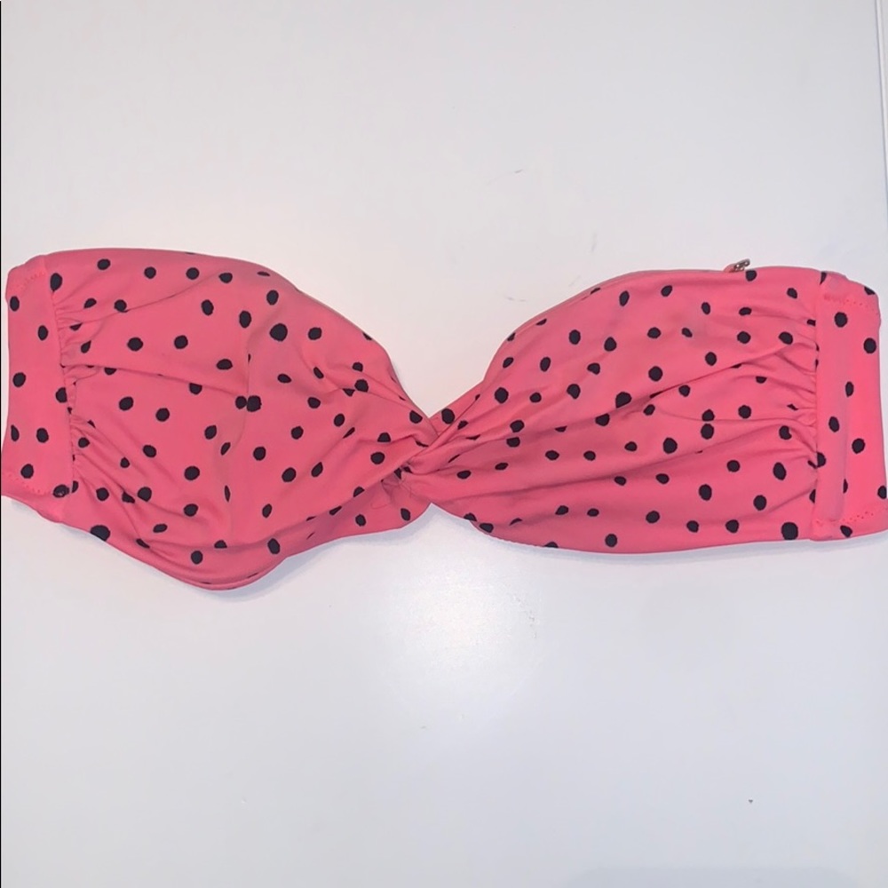 Victoria Secret Coral and Black Bathing suit top